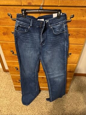 KanCan Women's Dark Blue Flare Jeans